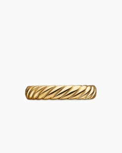 Cable Band Ring 18K Yellow Gold, 5mm