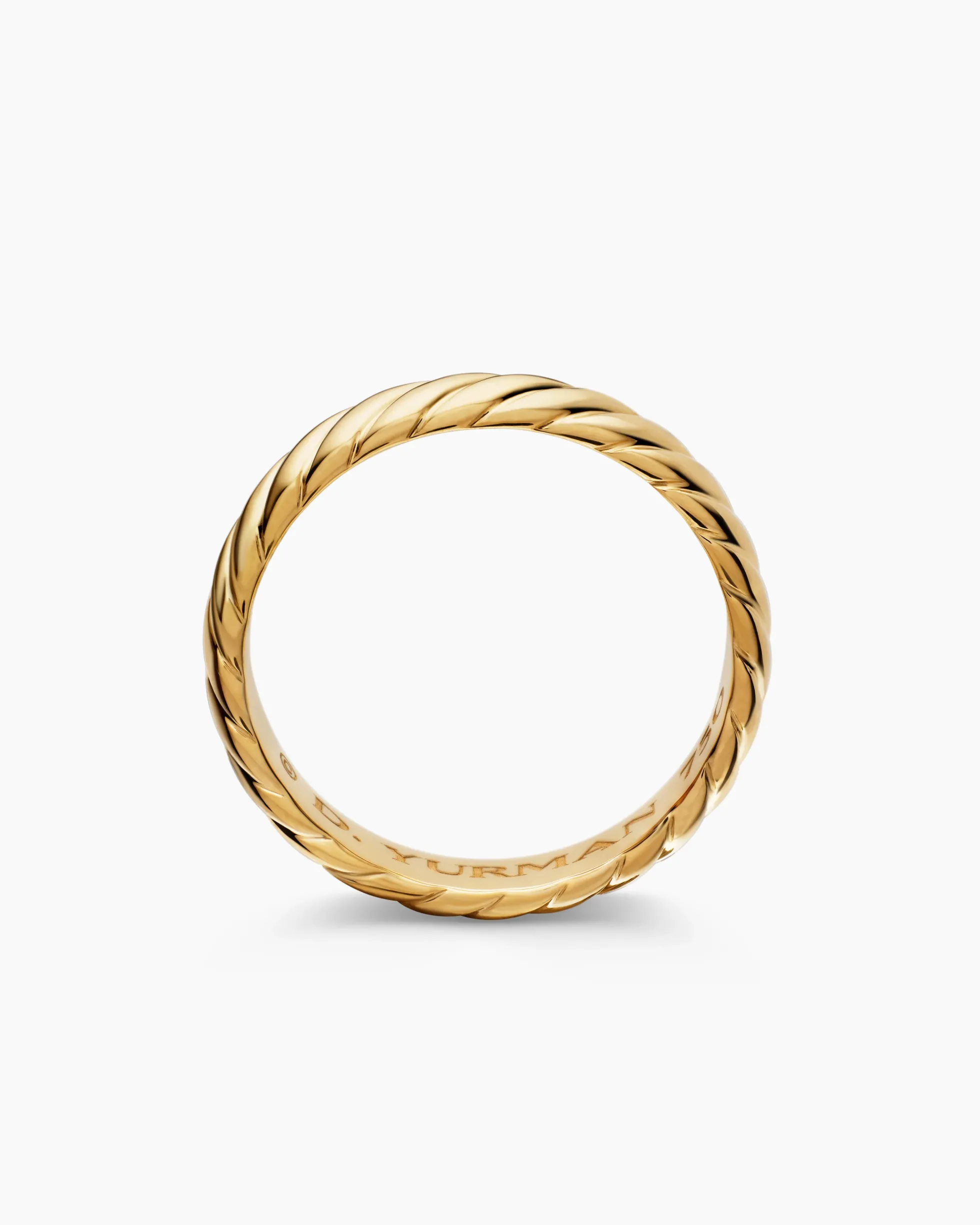 Cable Band Ring 18K Yellow Gold, 5mm
