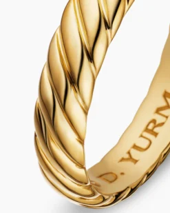 Cable Band Ring 18K Yellow Gold, 5mm