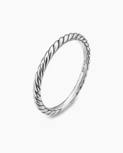 Cable Band Ring Sterling Silver, 1.7mm
