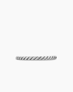 Cable Band Ring Sterling Silver, 1.7mm