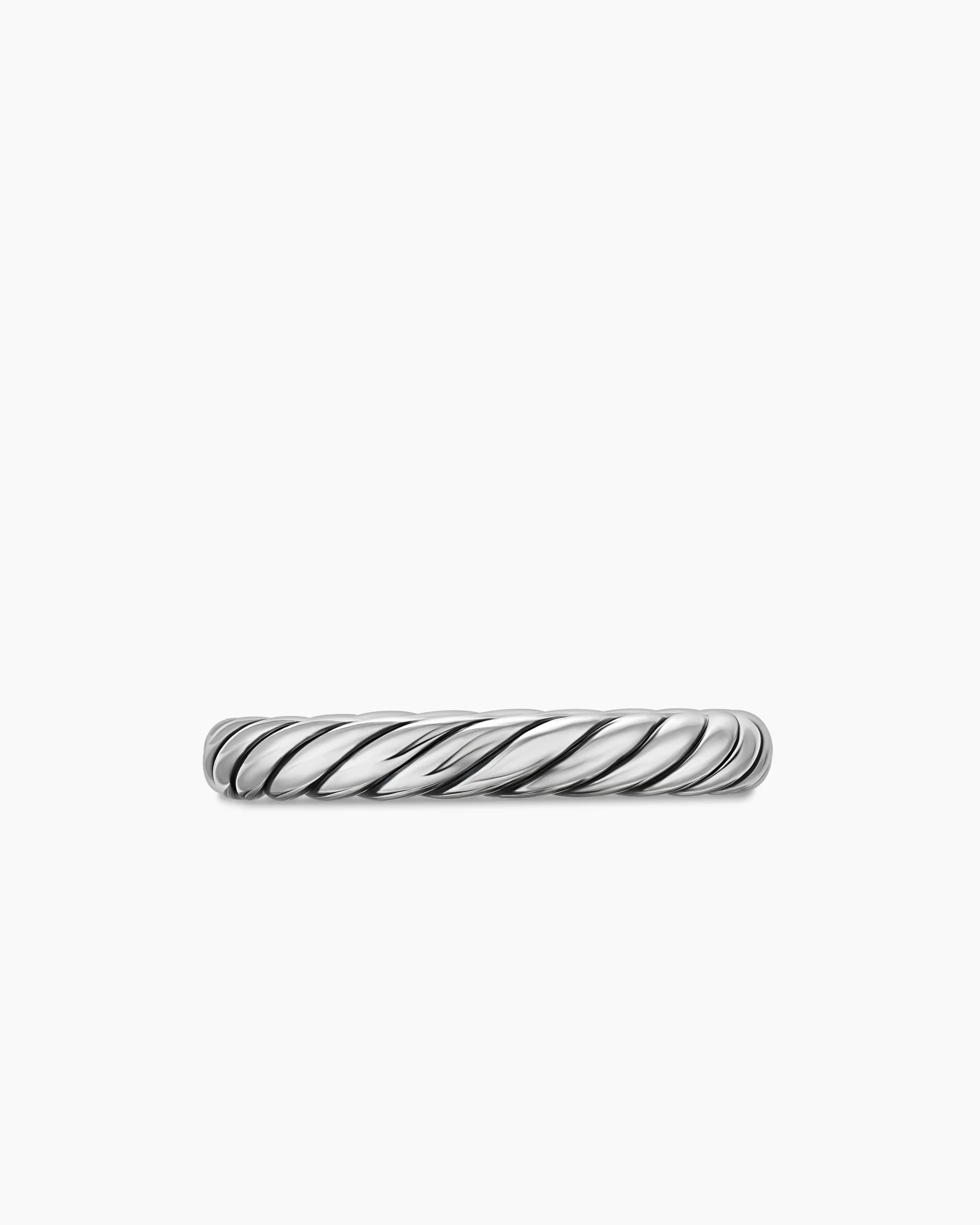 Cable Band Ring Sterling Silver, 3.4mm
