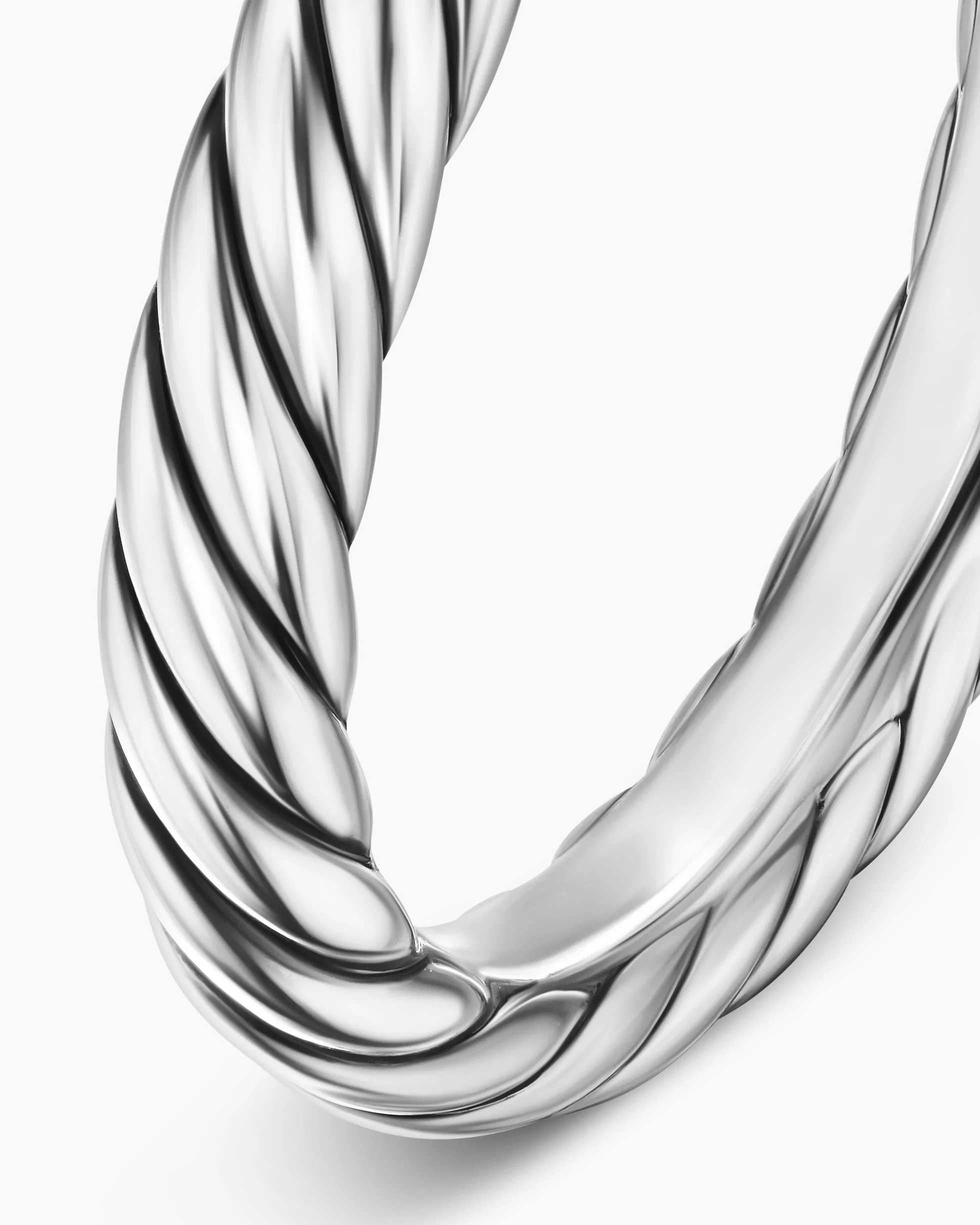 Cable Band Ring Sterling Silver, 3.4mm