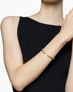 Cable Bracelet 18K Yellow Gold with Diamonds, 5mm