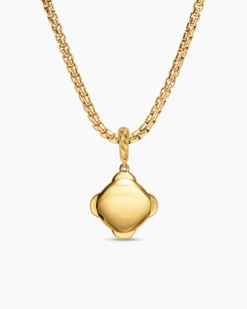 Cable Collectibles® DY Logo Amulet 18K Yellow Gold with Diamonds, 13.7mm