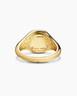 Cable Collectibles® Evil Eye Pinky Ring 18K Yellow Gold with Pavé Sapphires and Diamonds, 9.7mm