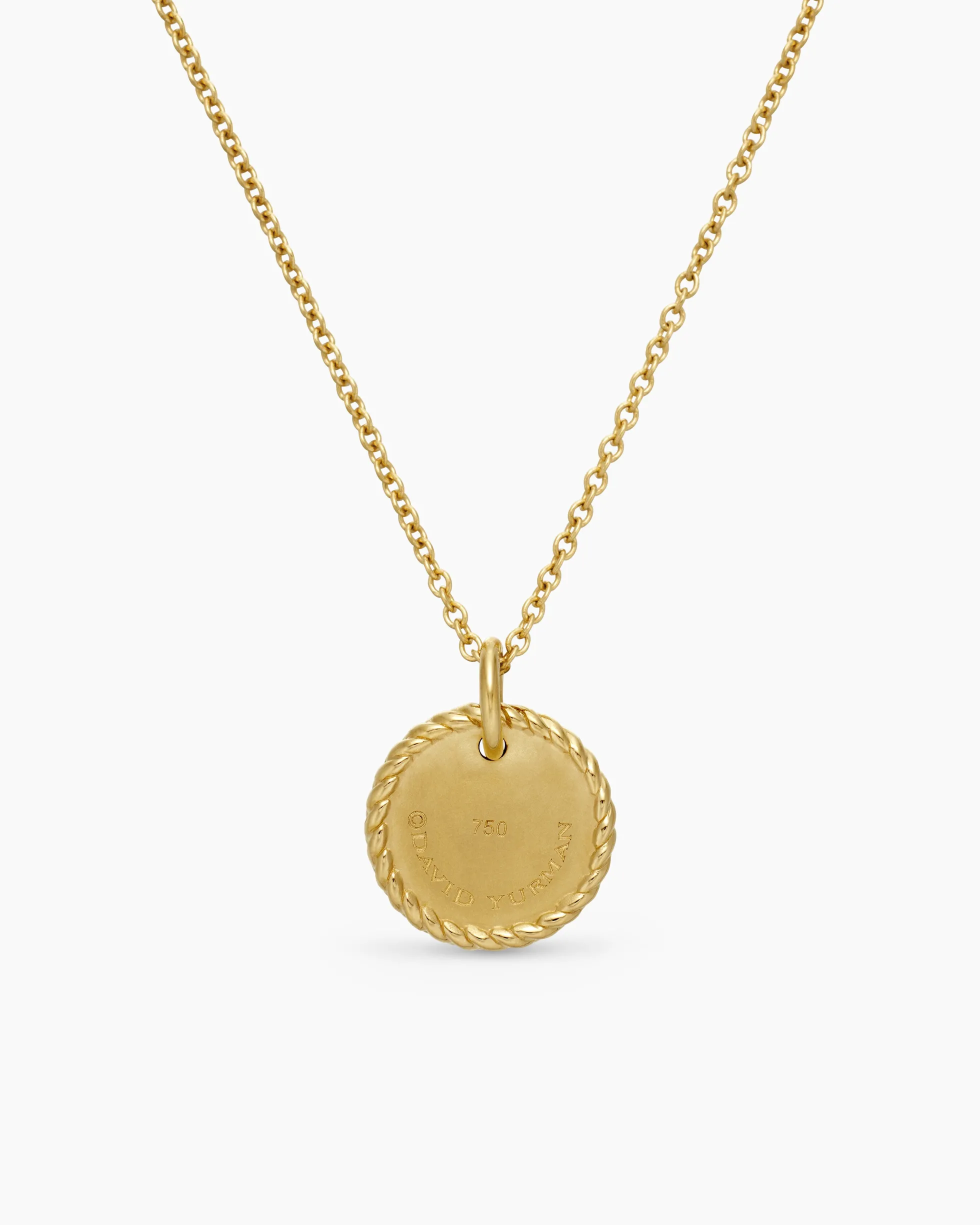 Cable Collectibles® Moon and Stars Necklace 18K Yellow Gold with Pavé Yellow Sapphires and Diamonds, 11mm