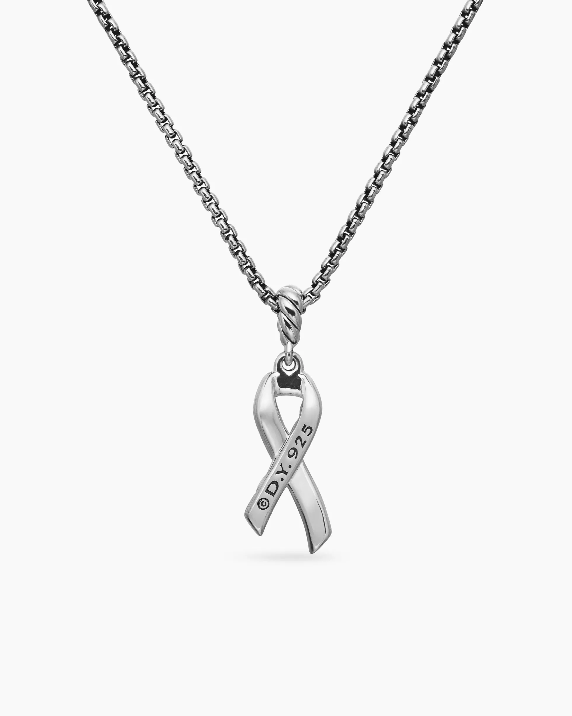 Cable Collectibles® Ribbon Necklace Sterling Silver with Pink Sapphires, 24.4mm