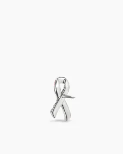 Cable Collectibles® Ribbon Pin Sterling Silver with Pink Enamel, 18mm