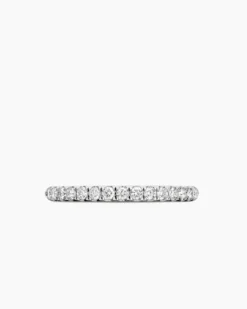 Cable Collectibles® Stack Ring Sterling Silver with Diamonds, 2mm