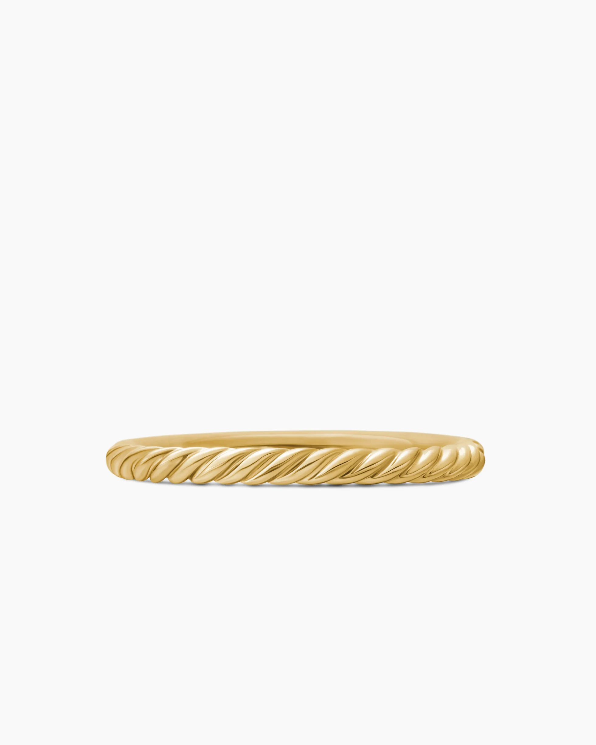 Cable Collectibles® Stack Ring 18K Yellow Gold with Diamonds, 2mm