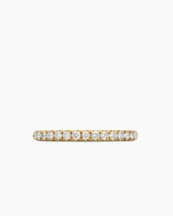 Cable Collectibles® Stack Ring 18K Yellow Gold with Diamonds, 2mm