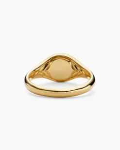 Cable Collectibles® Starset Pinky Ring 18K Yellow Gold with Center Diamond, 7mm