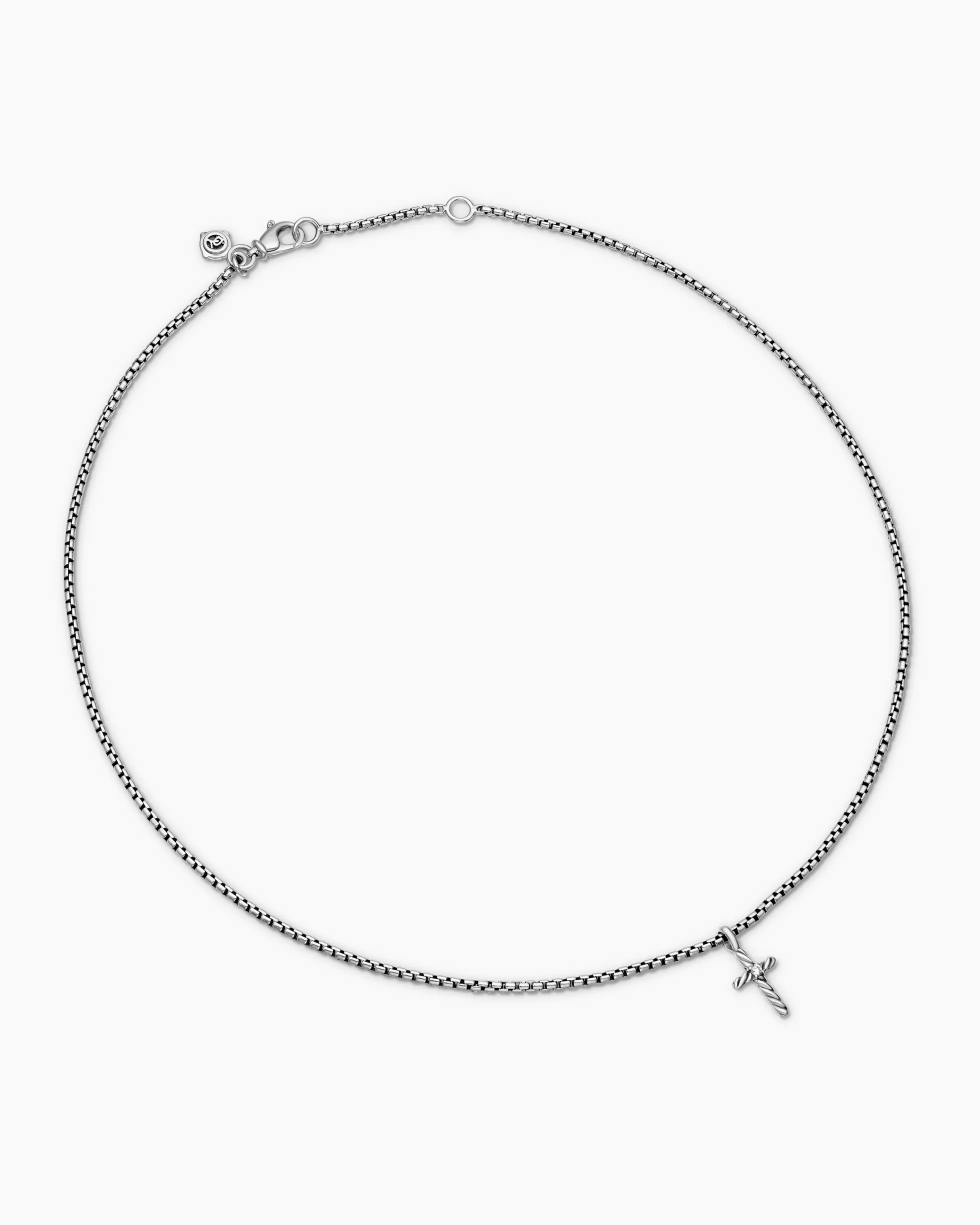 Cable Collectibles® Teen Cross Necklace Sterling Silver with Center Diamond
