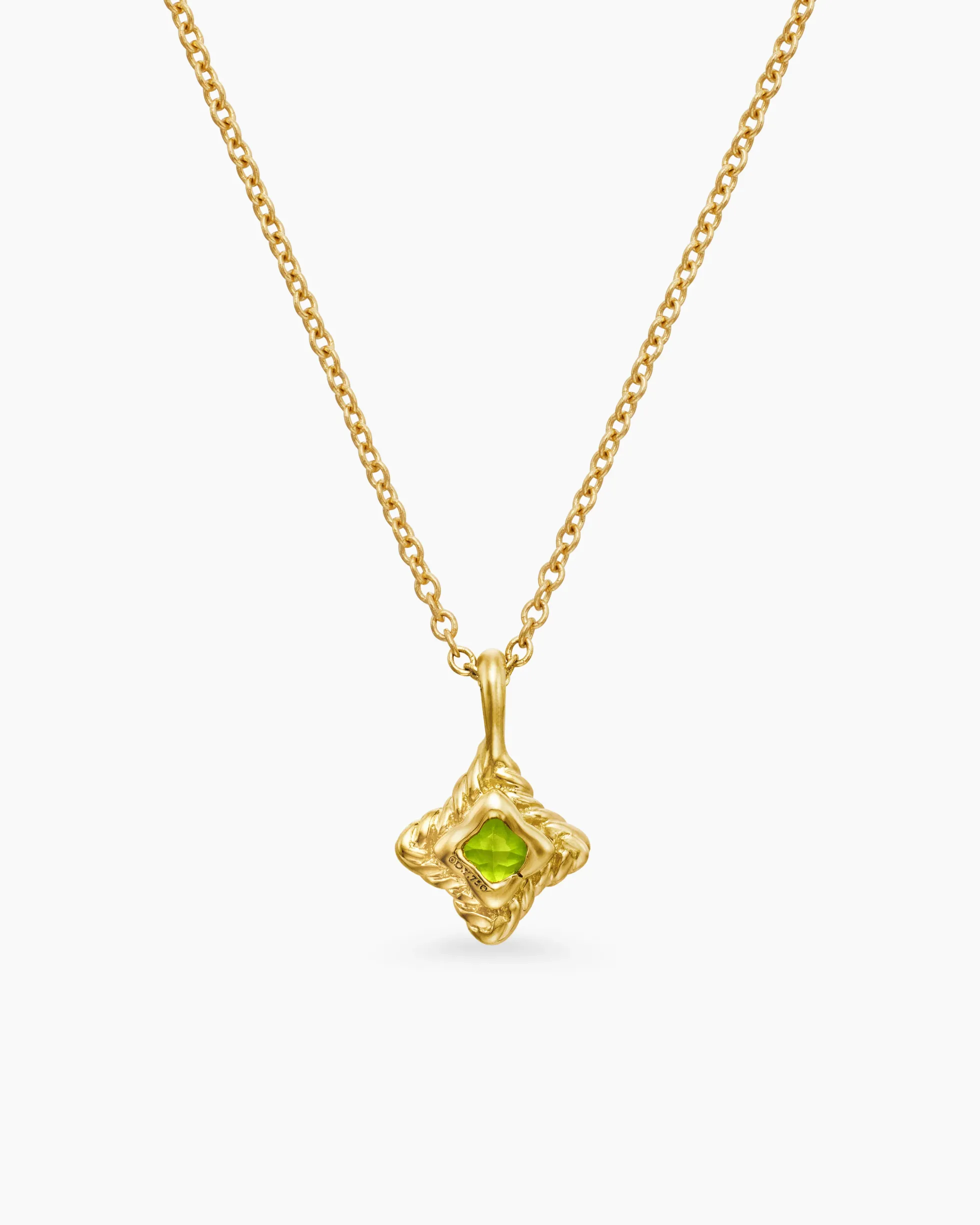 Cable Collectibles® Teen Quad Necklace 18K Yellow Gold with Peridot