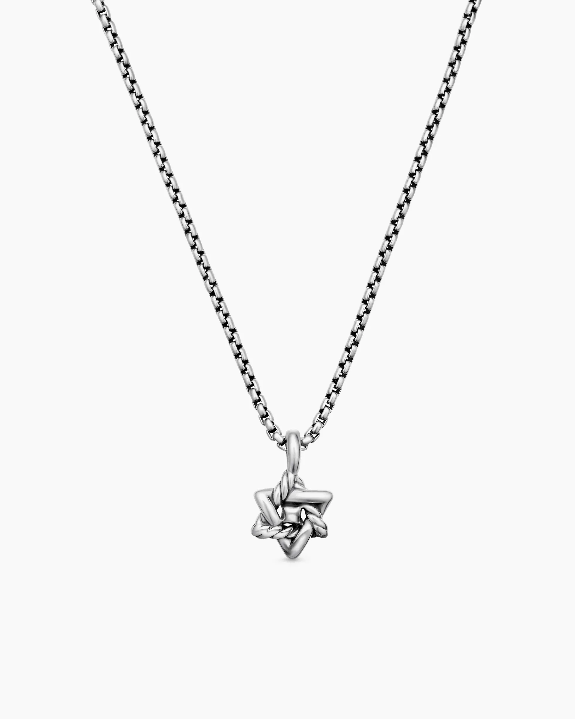 Cable Collectibles® Teen Star of David Necklace Sterling Silver with Center Diamond