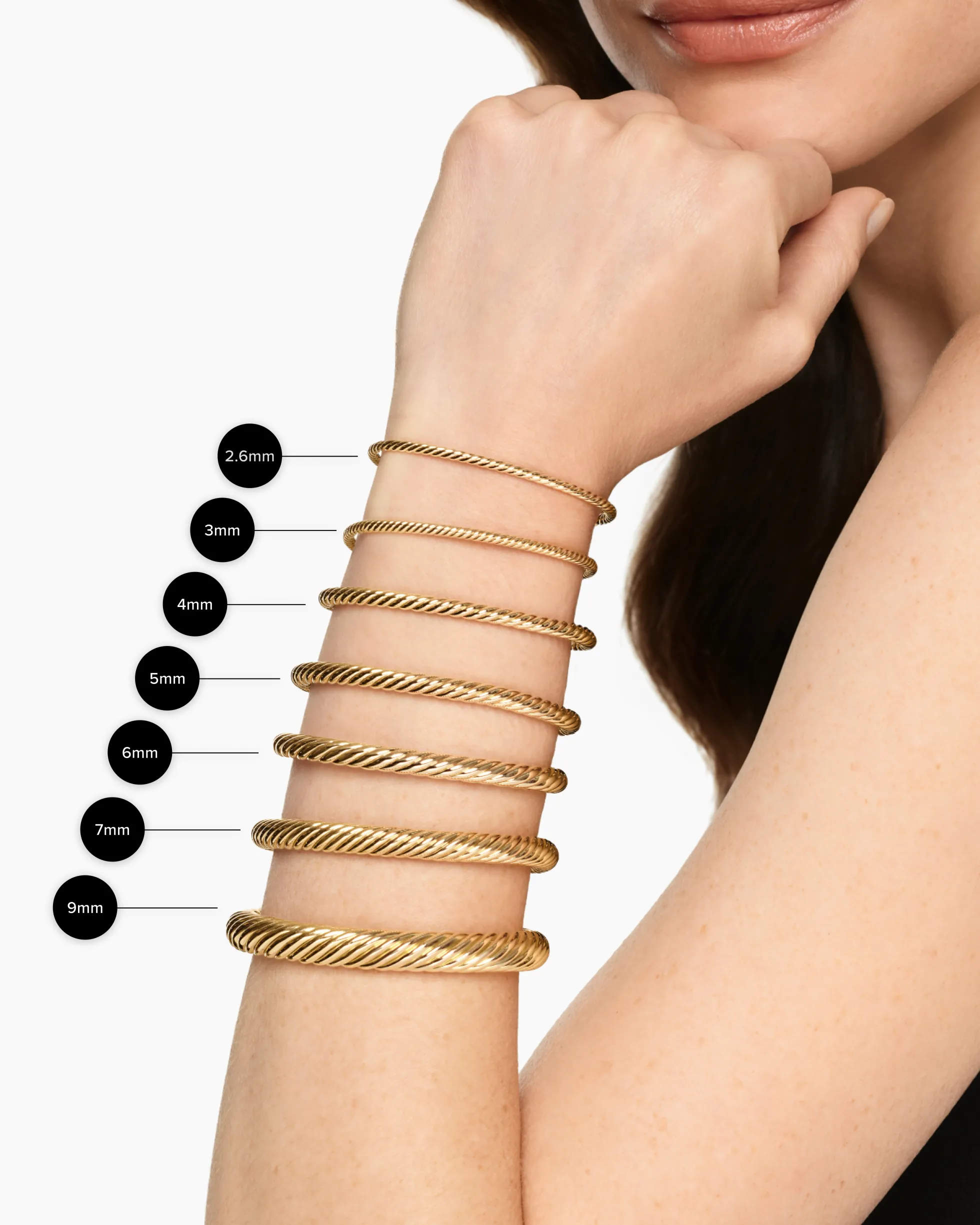 Cable Flex® Bracelet 18K Rose Gold, 4mm