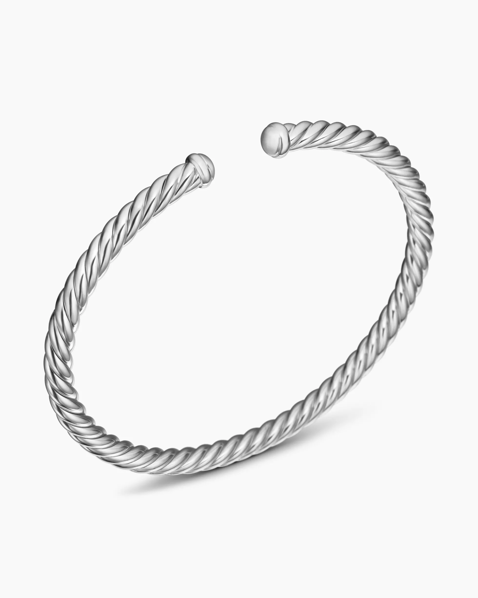 Cable Flex® Bracelet 18K White Gold, 4mm