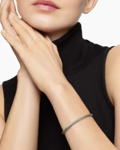 Cable Flex® Bracelet 18K White Gold, 4mm