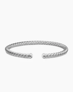 Cable Flex® Bracelet 18K White Gold, 4mm