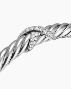 Cable Flex® X Bracelet Sterling Silver with Diamonds, 6mm