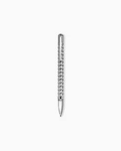 Cable Pen Sterling Silver with Black Onyx