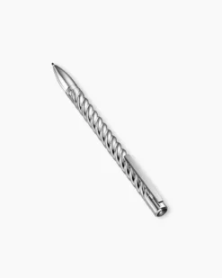 Cable Pen Sterling Silver with Black Onyx
