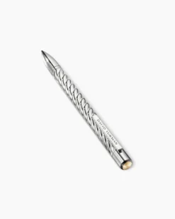 Cable Pen Sterling Silver with Brass