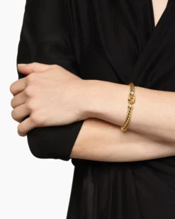 Cablespira® Buckle Bracelet 18K Yellow Gold with Diamonds, 6mm
