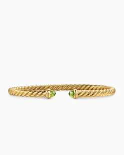 Cablespira® Flex Bracelet 18K Yellow Gold with Peridot, 4mm
