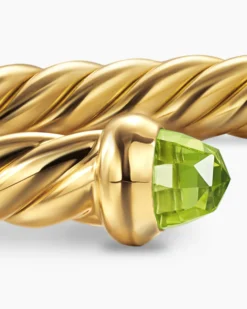 Cablespira® Flex Bracelet 18K Yellow Gold with Peridot, 4mm