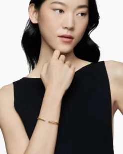 Cablespira® Flex Bracelet 18K Yellow Gold with Diamonds, 4mm