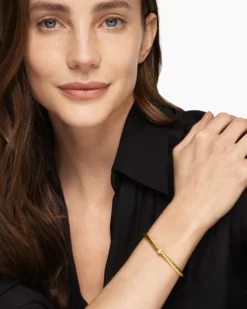 Cablespira® Flex Station Bracelet 18K Yellow Gold with Diamonds, 4mm