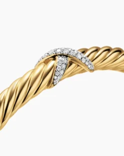 Cablespira® Flex X Bracelet 18K Yellow Gold with Diamonds, 6mm