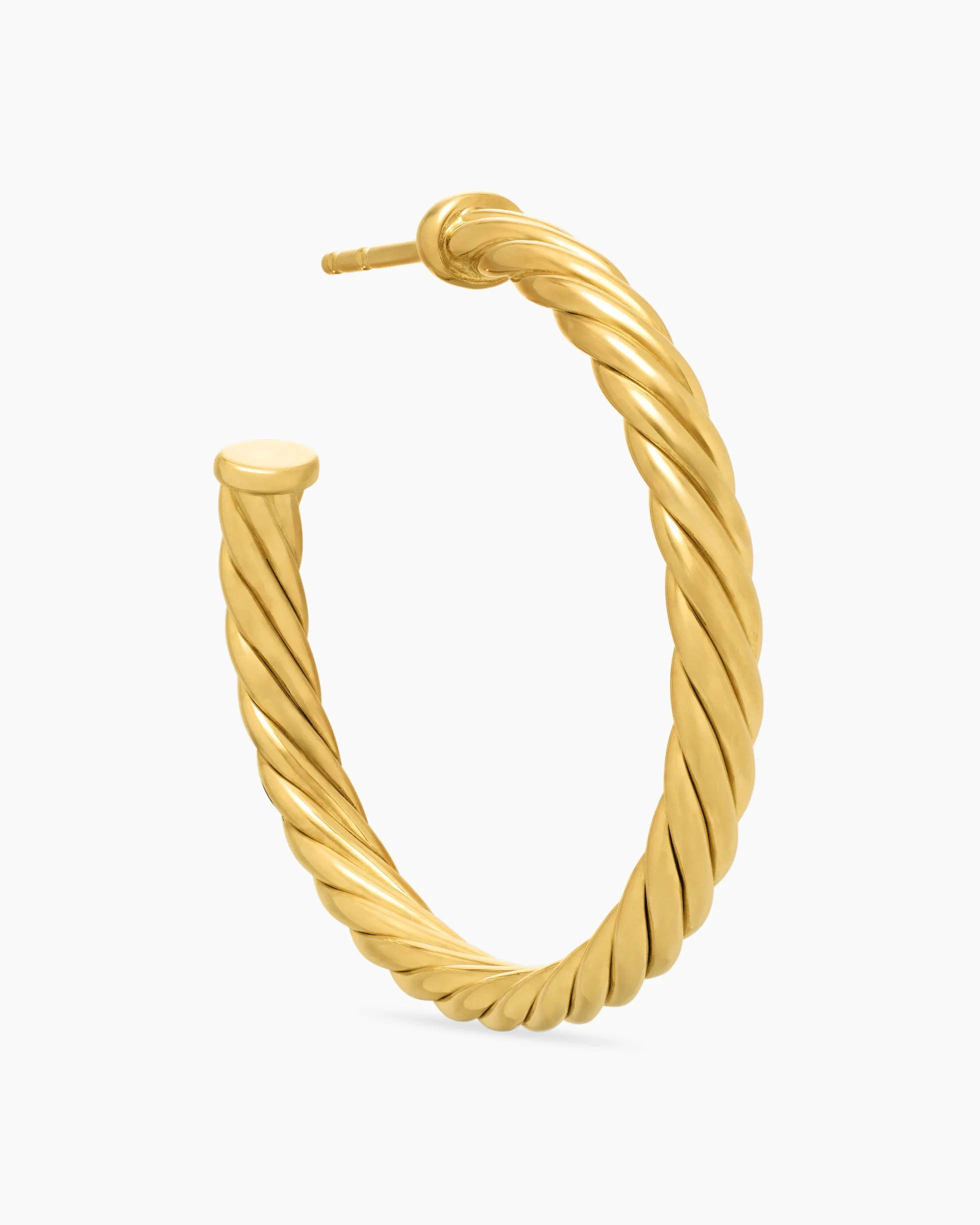Cablespira® Hoop Earrings 18K Yellow Gold, 1in