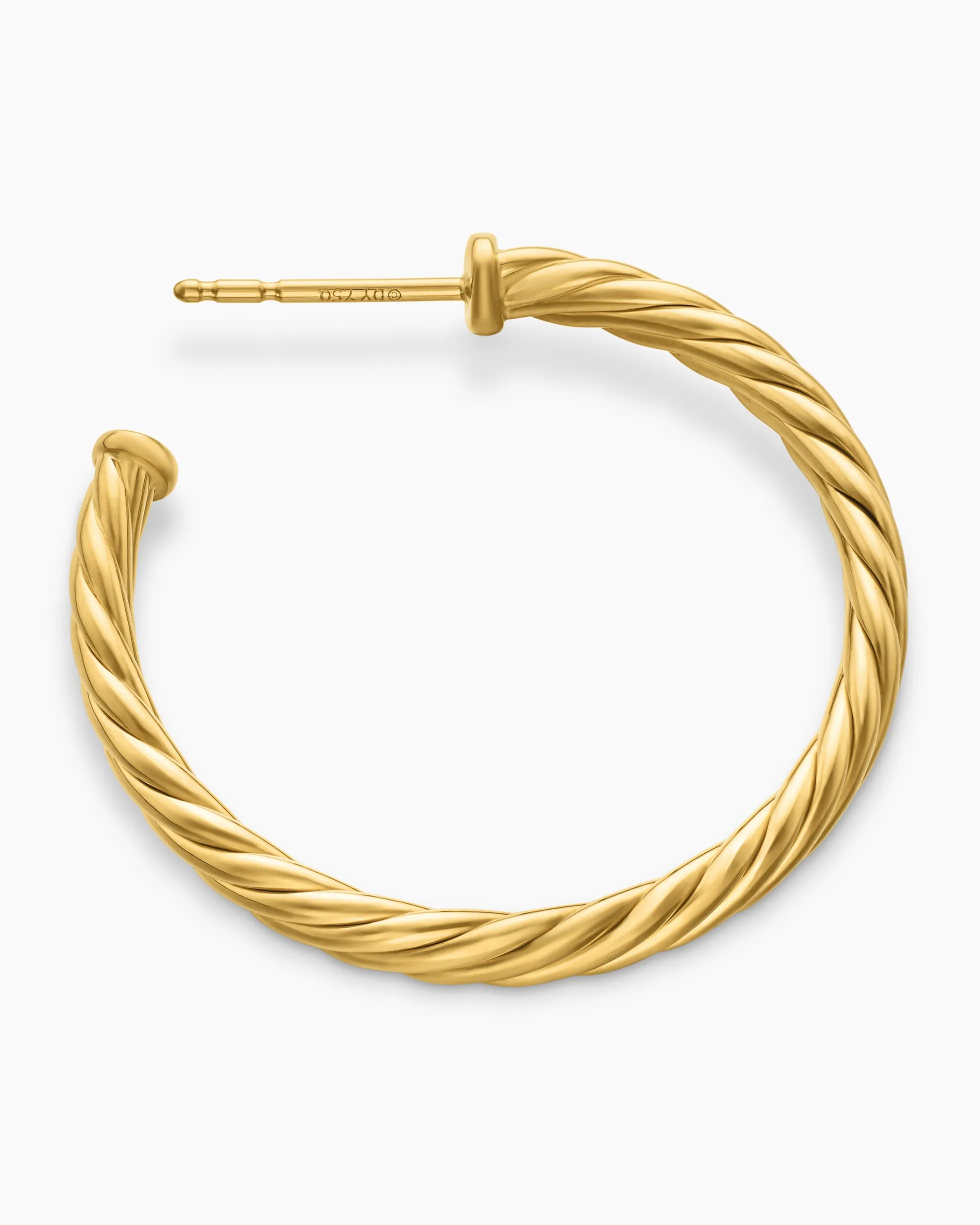 Cablespira® Hoop Earrings 18K Yellow Gold, 1in