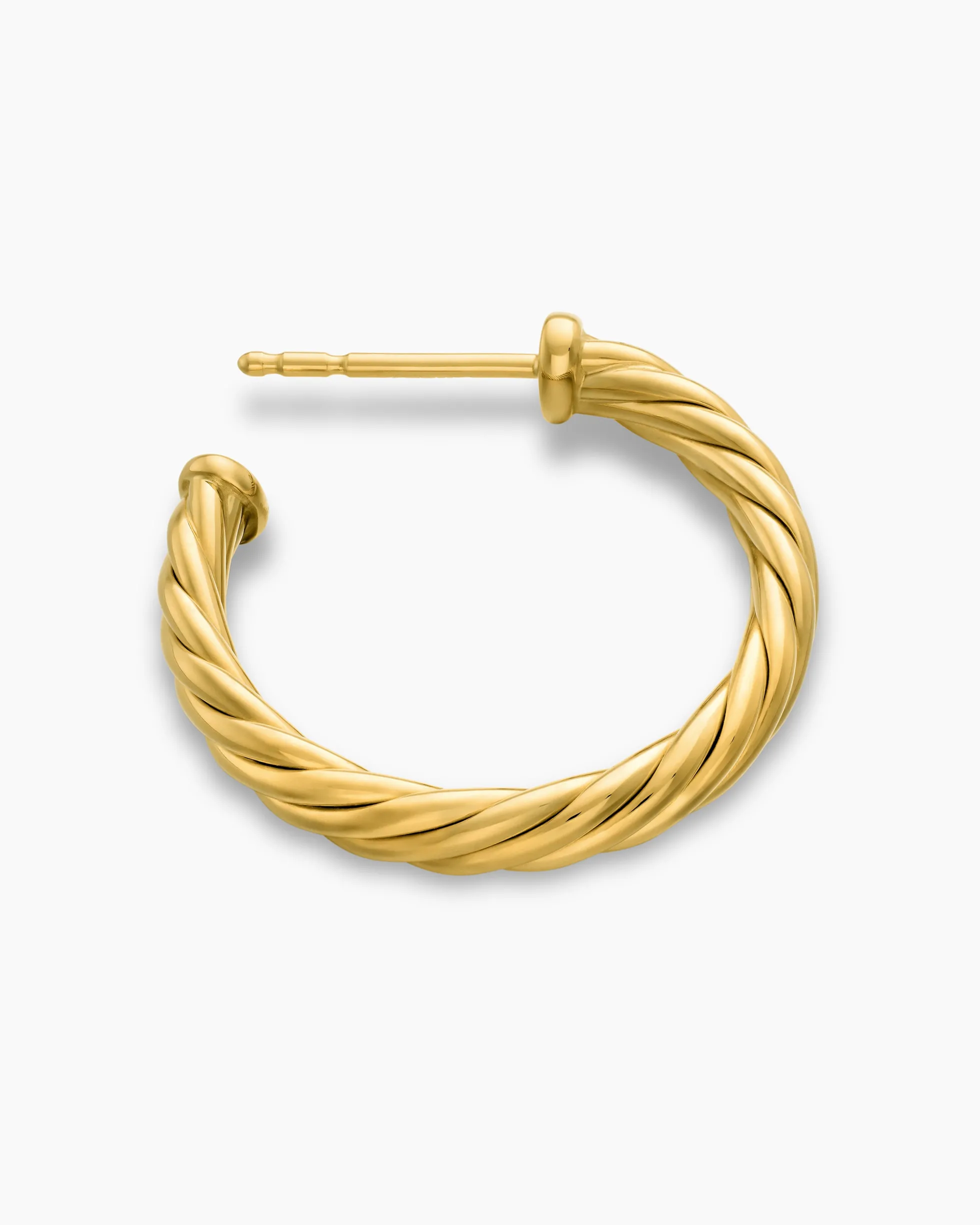 Cablespira® Hoop Earrings 18K Yellow Gold, 3/4in