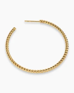 Cablespira® Hoop Earrings 18K Yellow Gold, 42.3mm