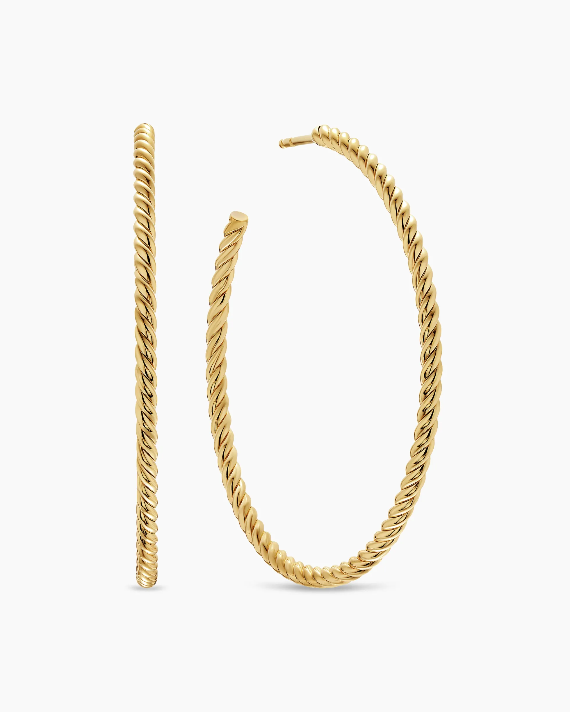 Cablespira® Hoop Earrings 18K Yellow Gold, 42.3mm