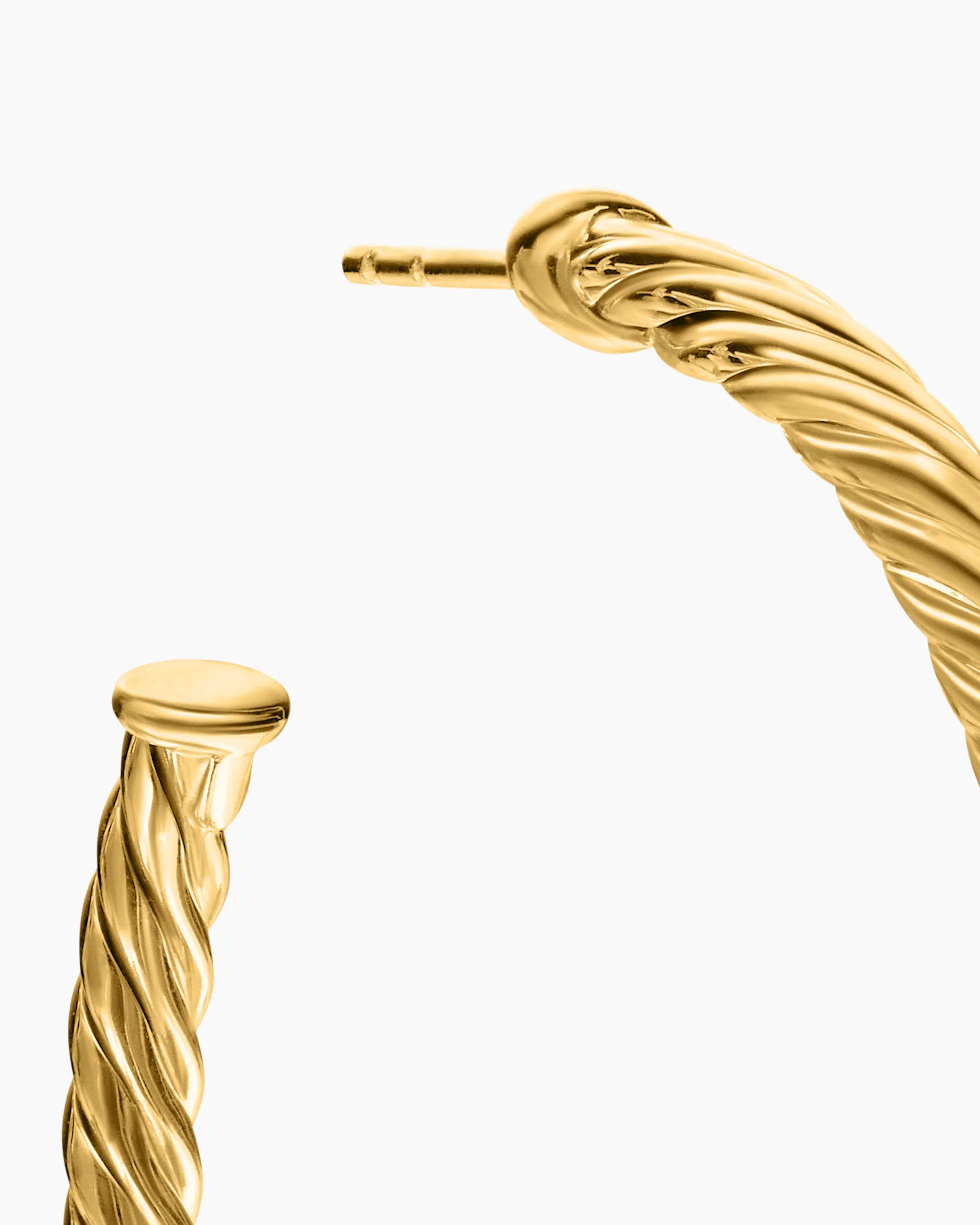 Cablespira® Hoop Earrings 18K Yellow Gold, 1.5in