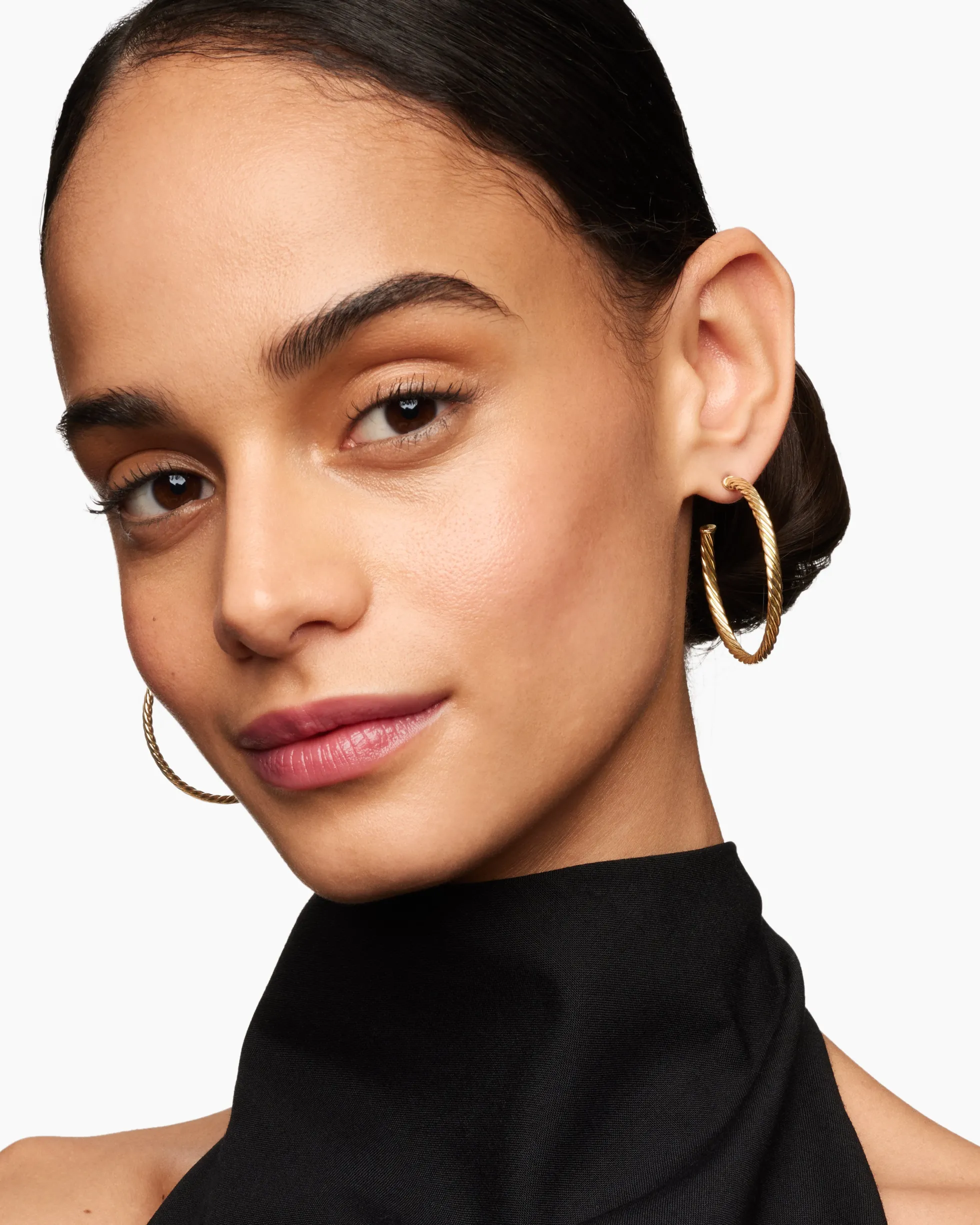 Cablespira® Hoop Earrings 18K Yellow Gold, 1.5in