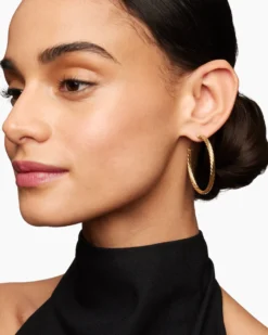 Cablespira® Hoop Earrings 18K Yellow Gold, 1.5in
