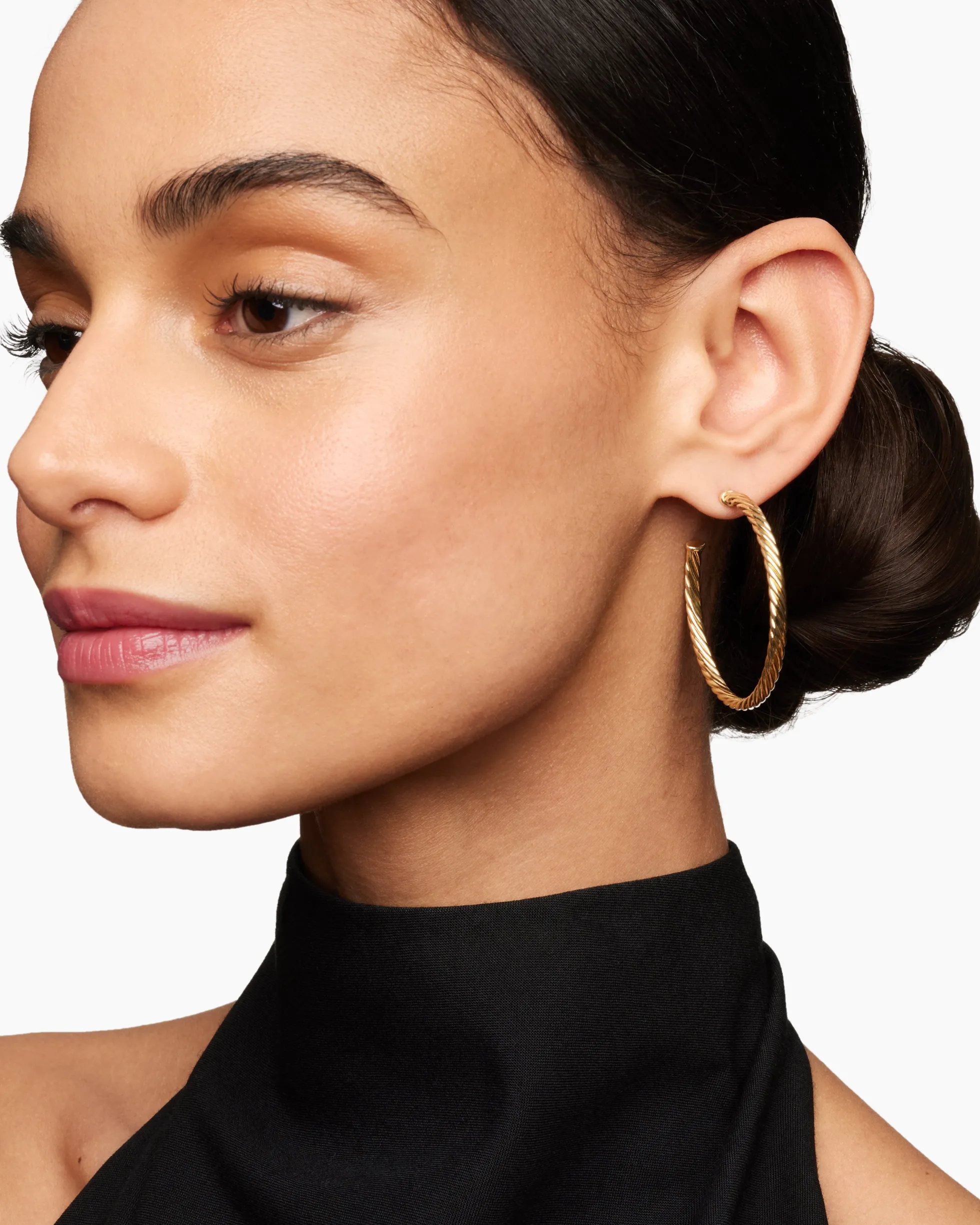 Cablespira® Hoop Earrings 18K Yellow Gold, 1.5in