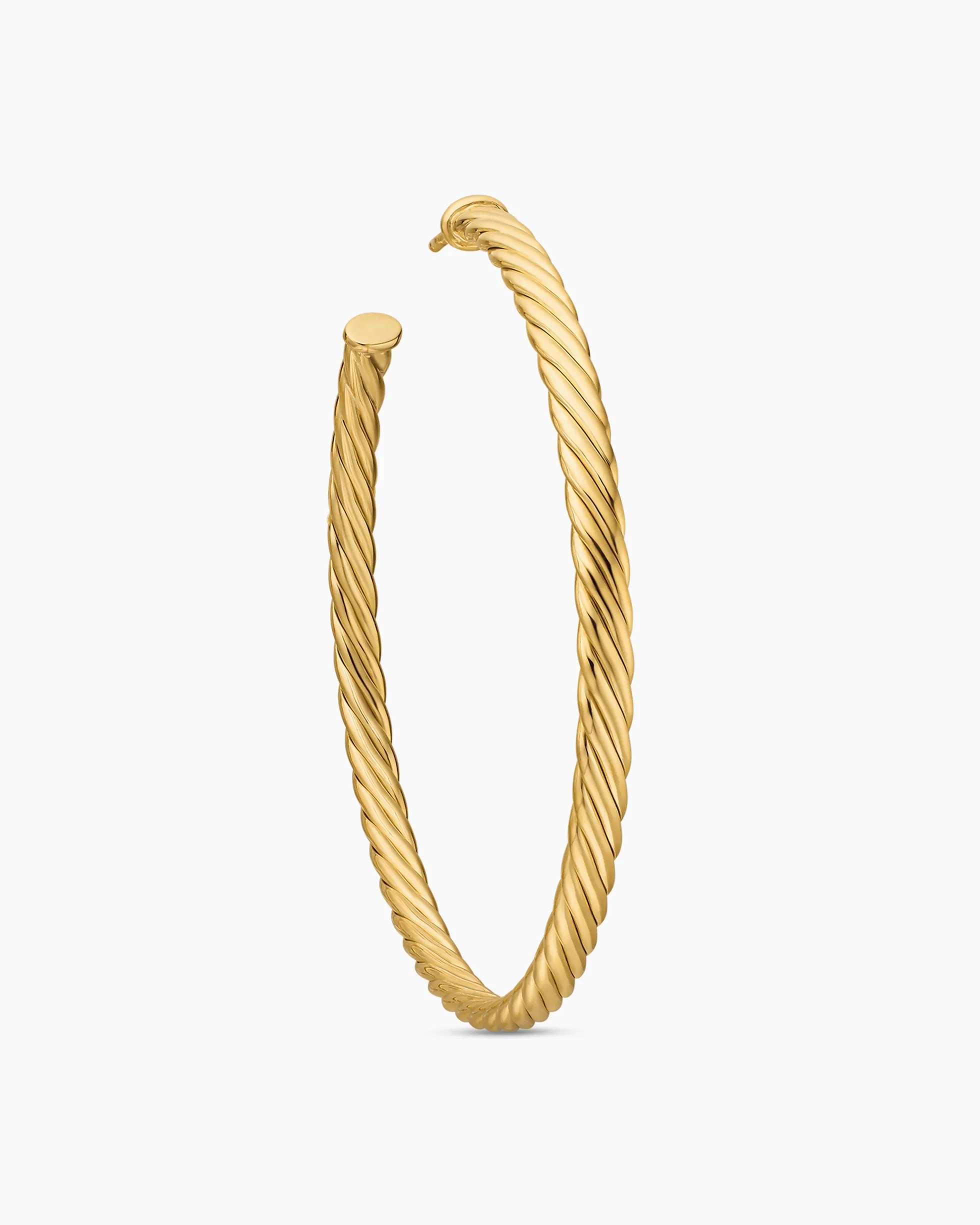 Cablespira® Hoop Earrings 18K Yellow Gold, 2in