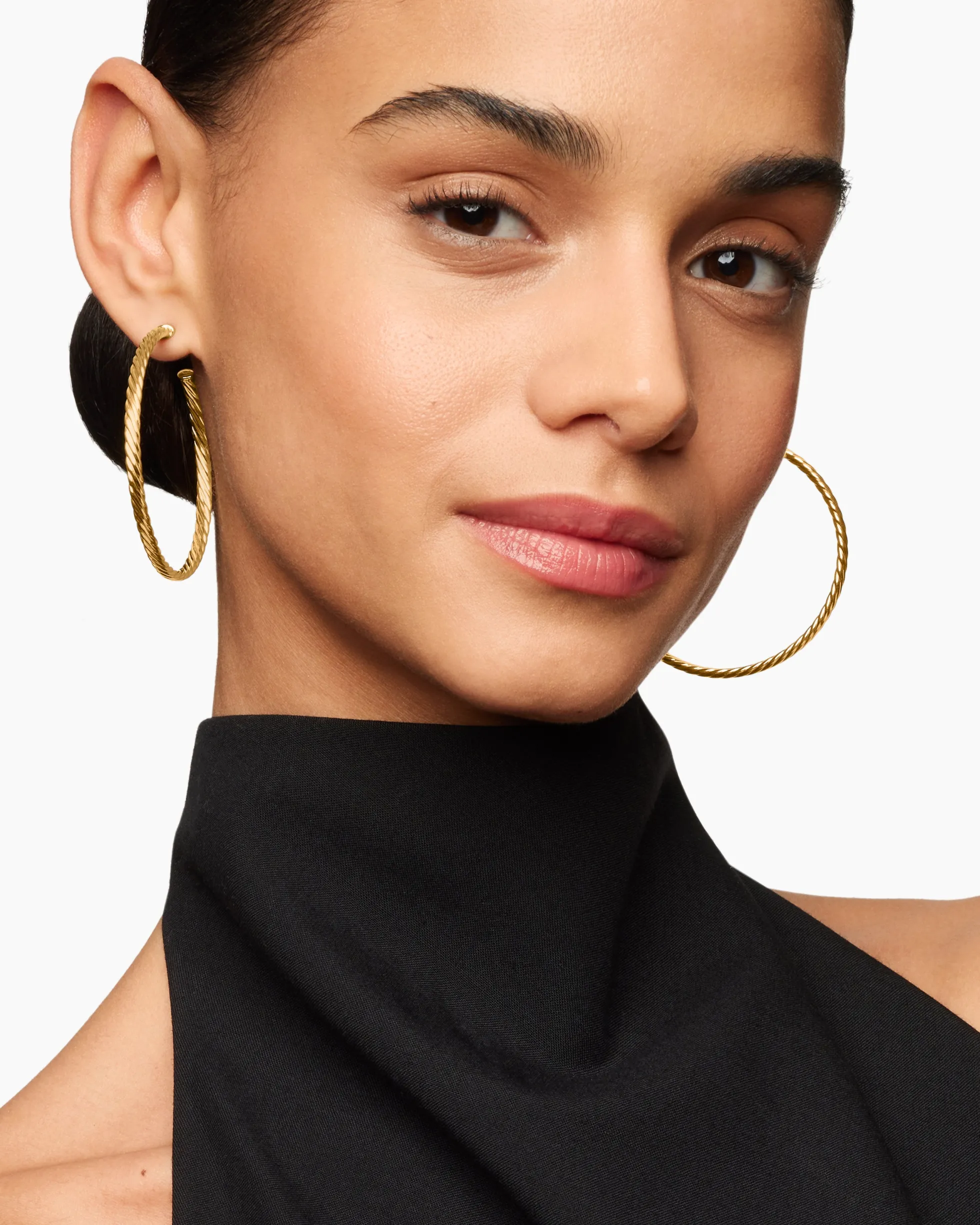 Cablespira® Hoop Earrings 18K Yellow Gold, 2in
