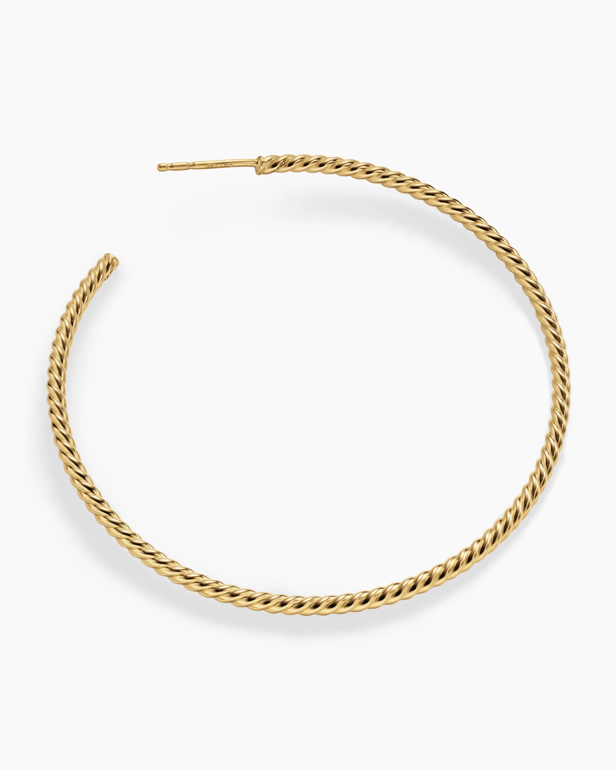 Cablespira® Hoop Earrings 18K Yellow Gold, 55mm