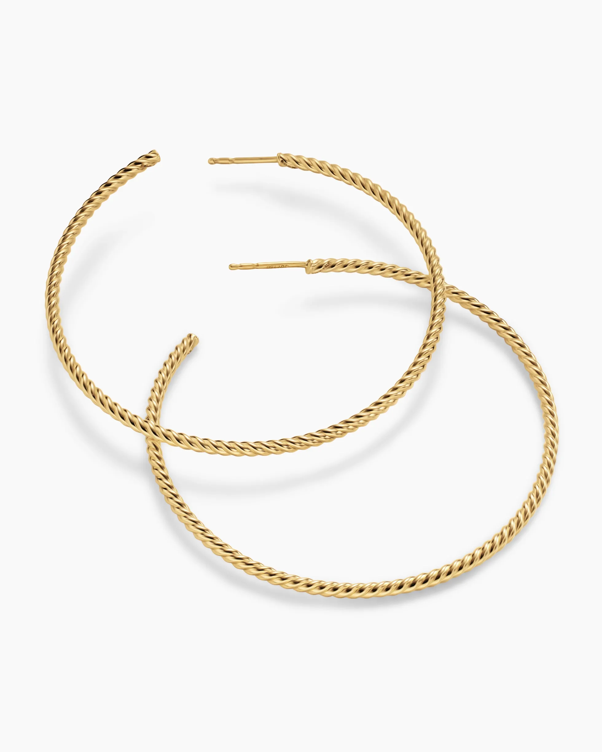 Cablespira® Hoop Earrings 18K Yellow Gold, 55mm