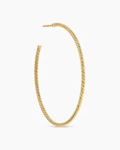 Cablespira® Hoop Earrings 18K Yellow Gold, 55mm