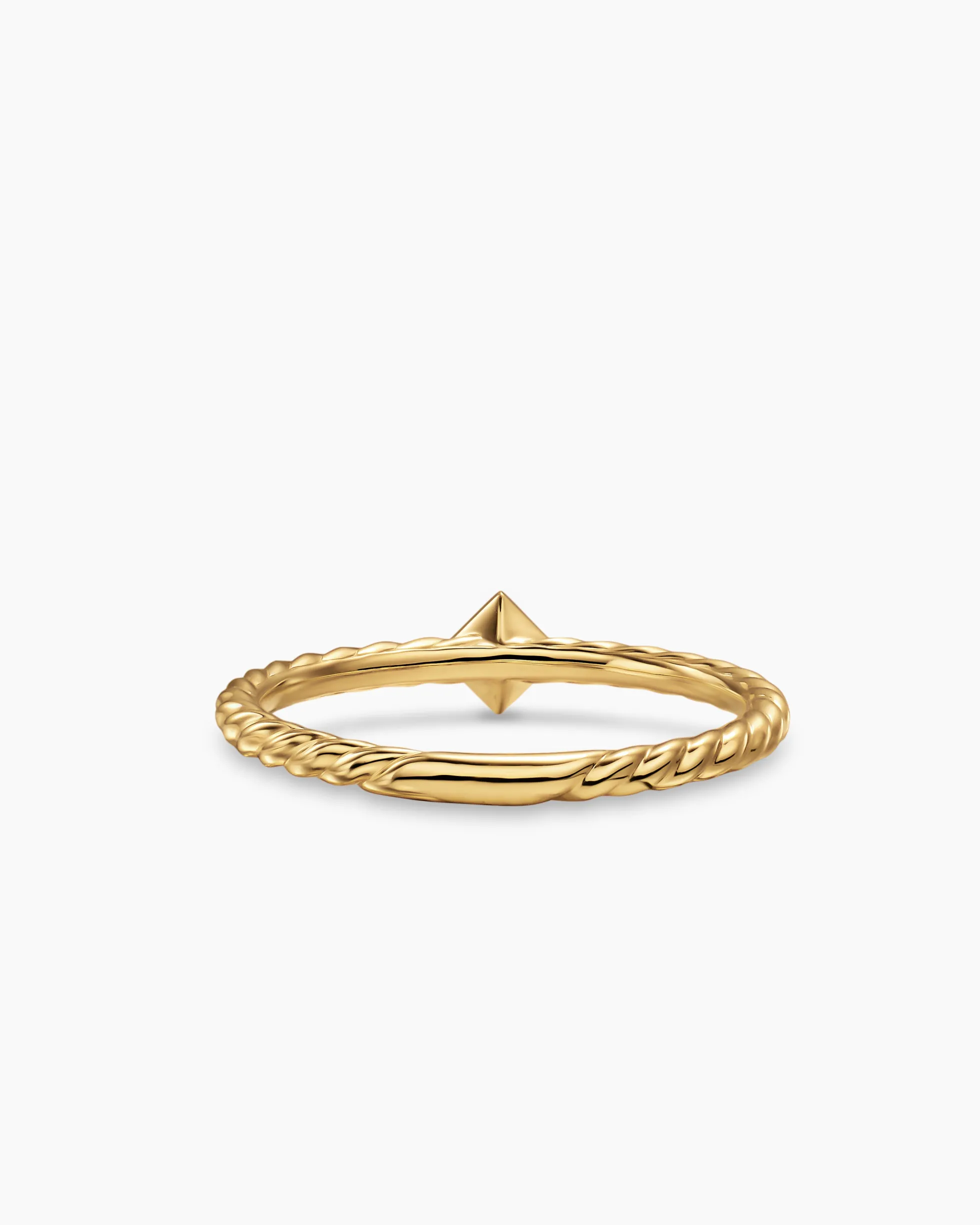 Cable Stack Ring 18K Yellow Gold with Diamond, 1.7mm