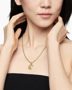 Cancer Amulet 18K Yellow Gold with Diamonds, 19mm